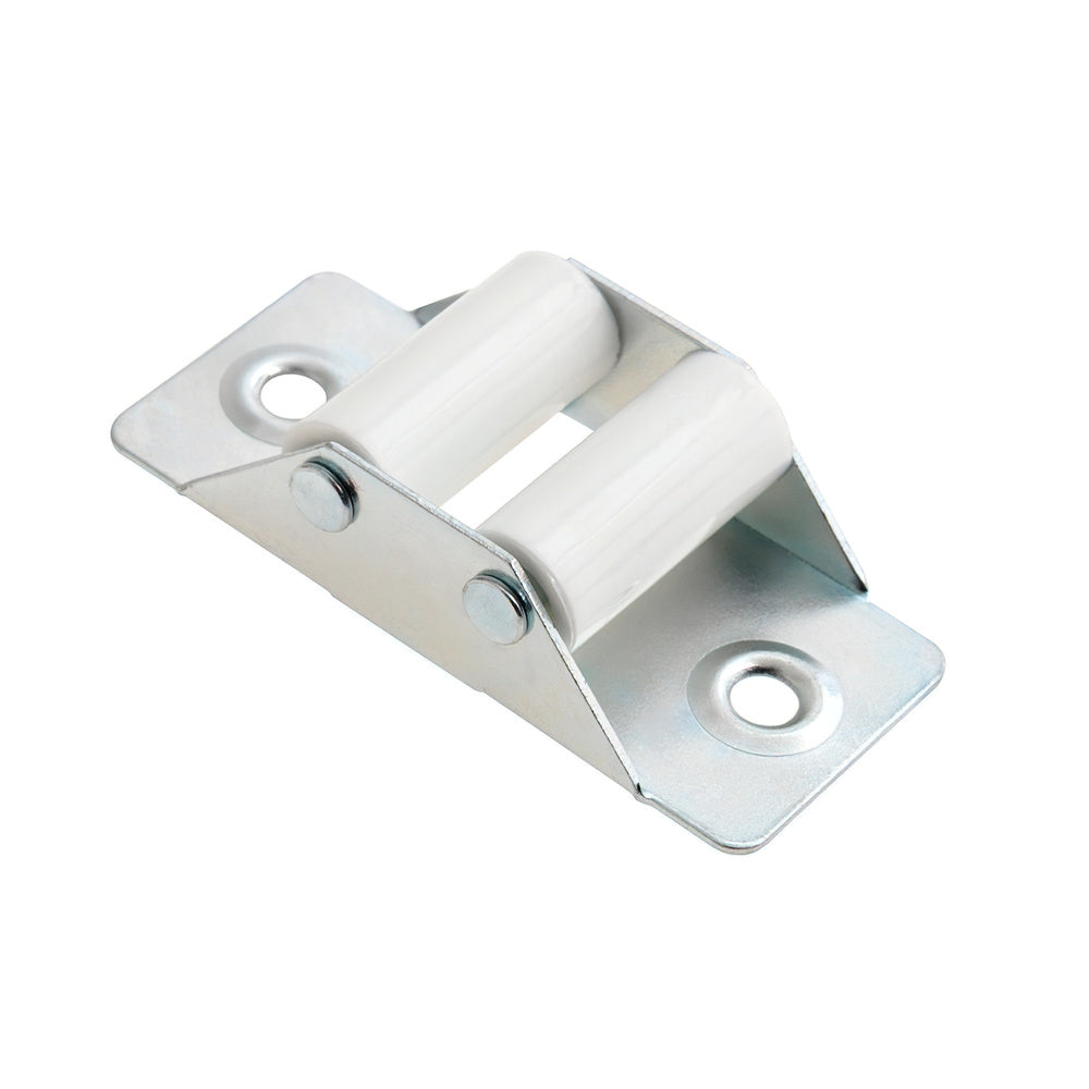 Roller shutter tape guide, galvanized, nylon roller, 22 mm tape