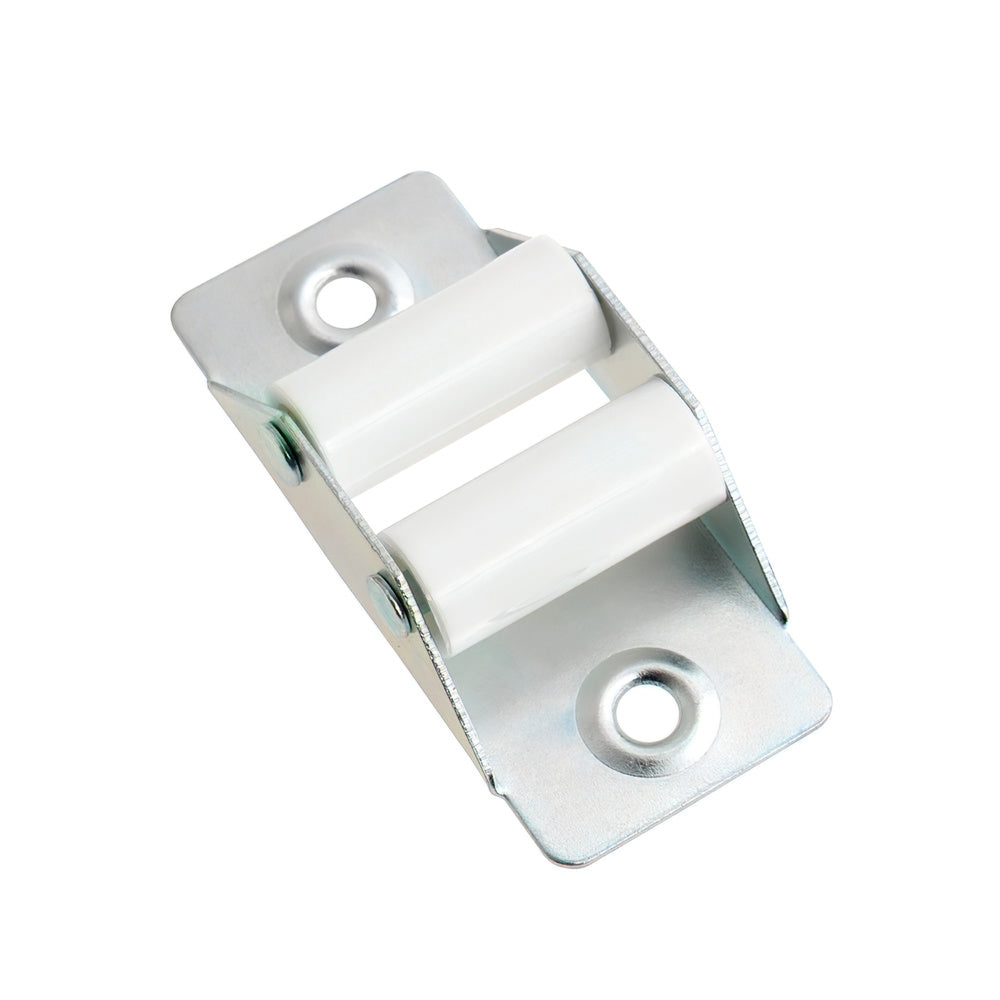 Roller shutter tape guide, galvanized, nylon roller, 22 mm tape