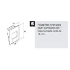 Pasacintas persiana compacto rodillos nailon cinta hasta 18 mm