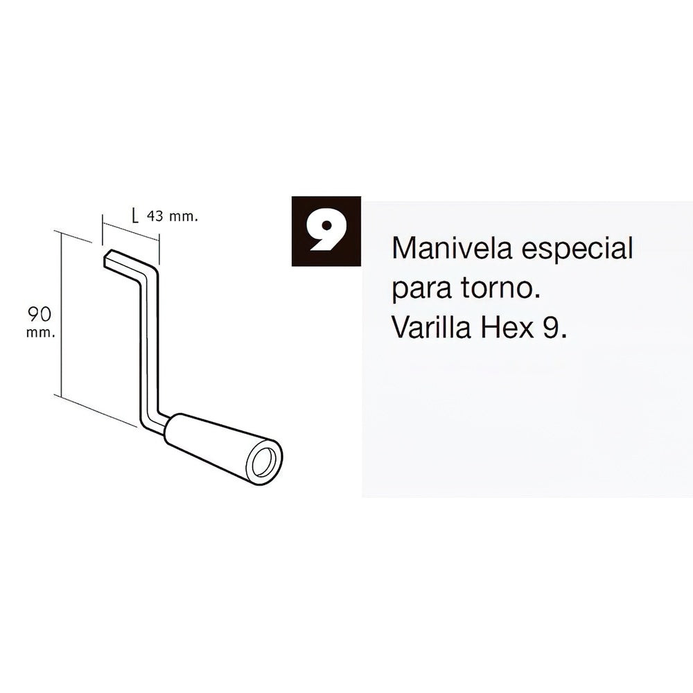 Short white blind crank handle