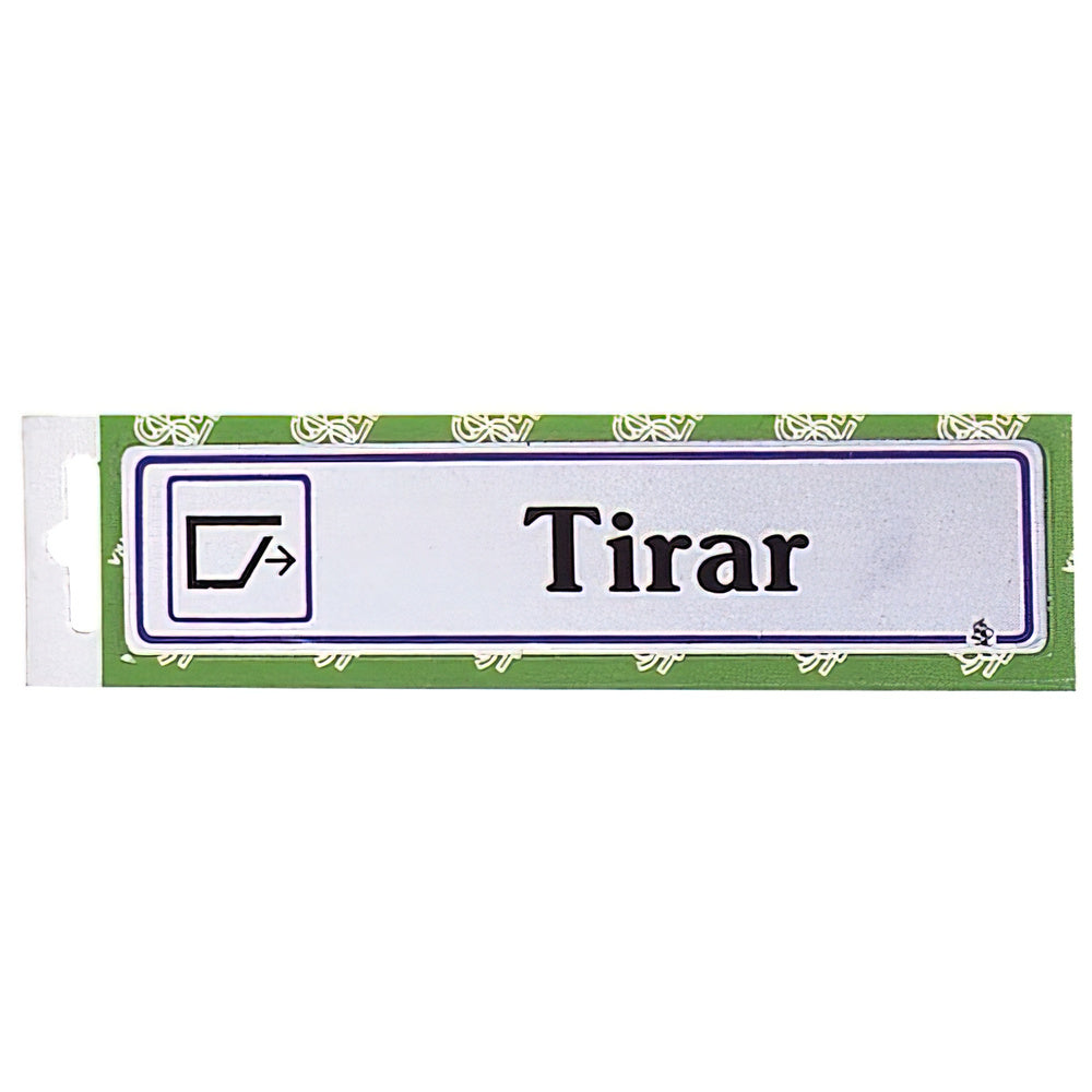 Rotulo "tirar"