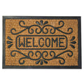 Coir and rubber welcome mat 40x60 cm