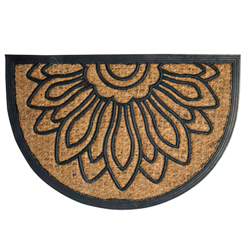 Felpudo fibra coco y goma 1/2 luna 40x60 cm