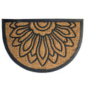 Half-moon coir and rubber doormat 40x60 cm