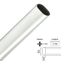 Oval chrome wardrobe rail 15x22 mm (3.0 meter rail)
