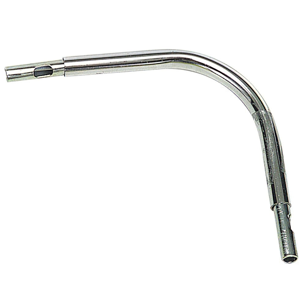 Codo para tubo de 12 mm ø cromo 10x10 cm con 2 empalmes