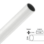 Varão armário latonado branco redondo ø 12mm (varão 3,0mt.)