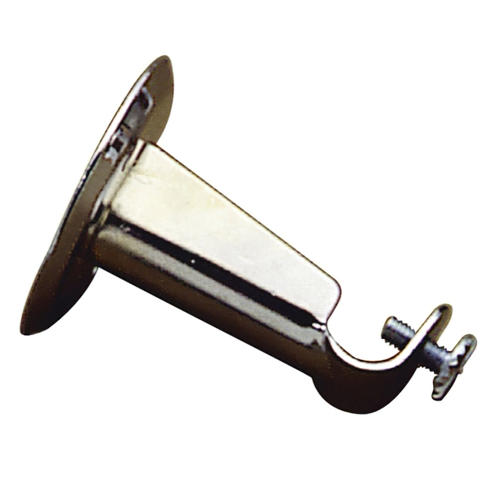 Soporte barra 12 mm ø cromo frontal redondo