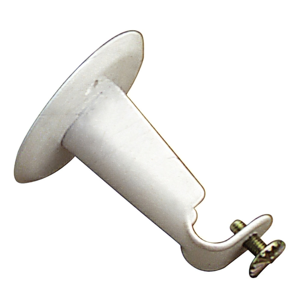 Soporte barra 12 mm ø blanco frontal redondo