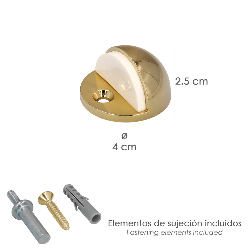 Tope puerta wolfpack atornillar acero inoxidable latonado