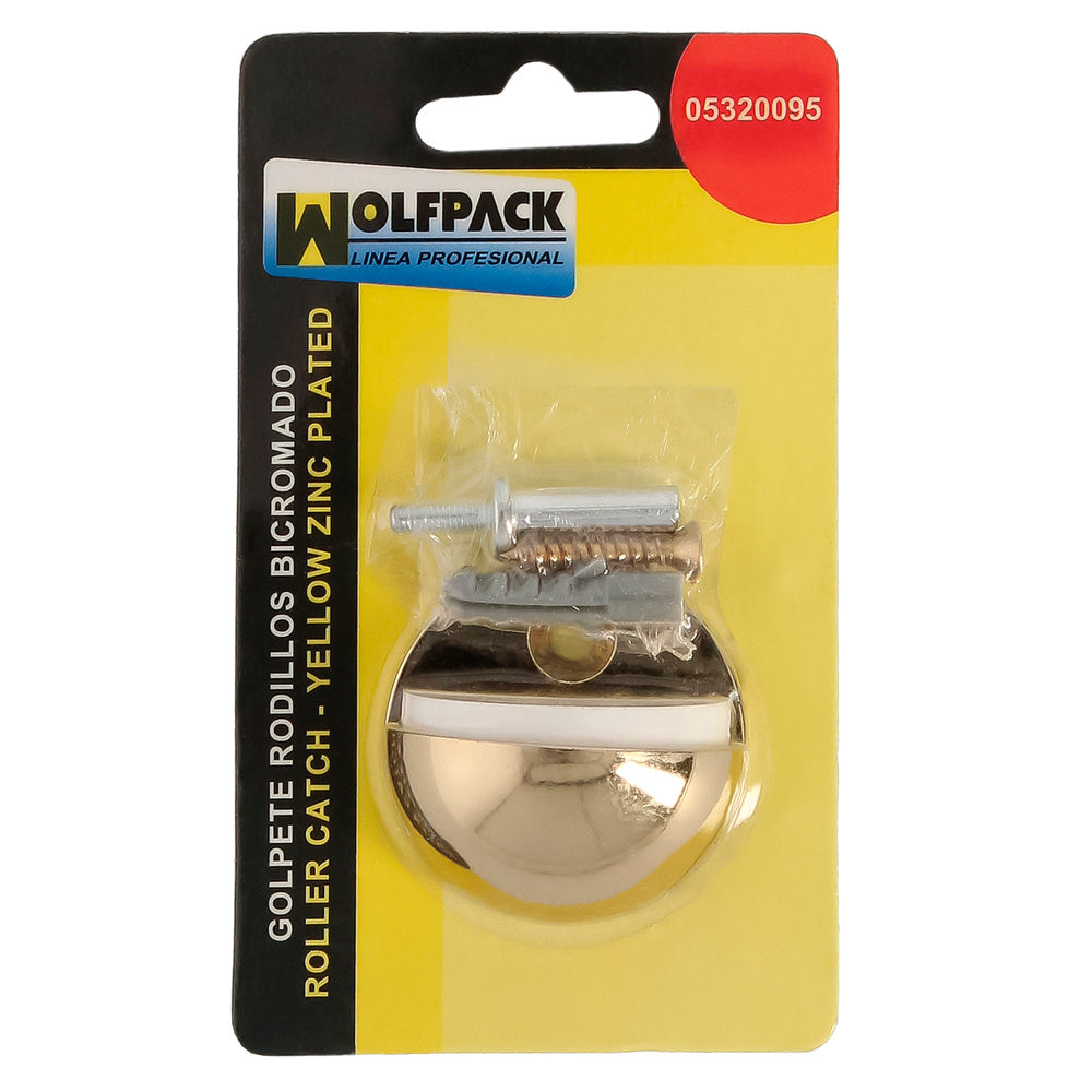 Tope puerta wolfpack atornillar acero inoxidable latonado