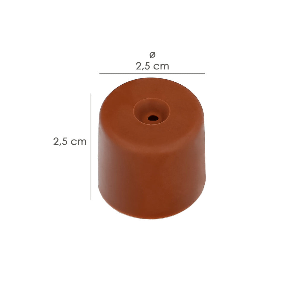 Door stop wolfpack screw-on brown