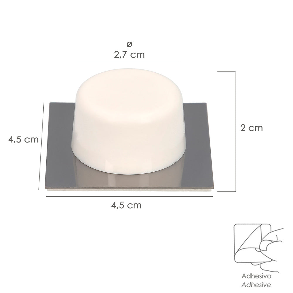 Wolfpack adhesive white door stop