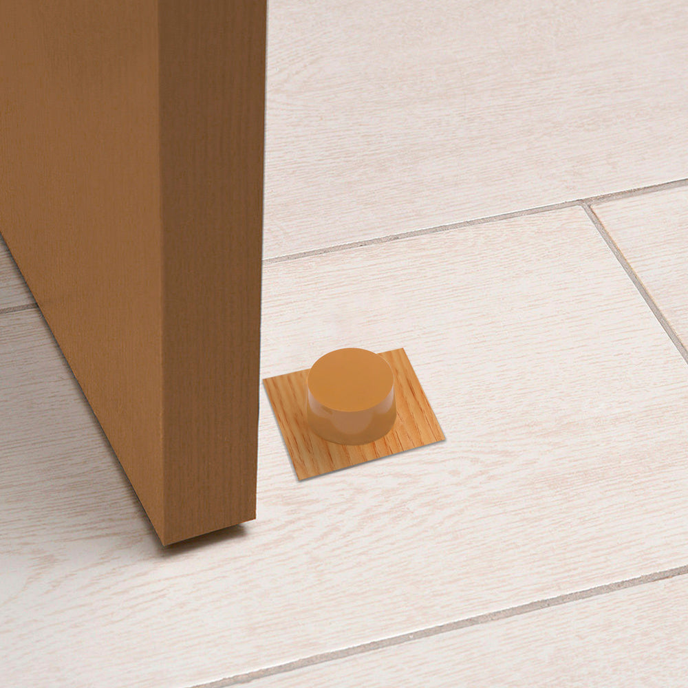 Wolfpack self-adhesive light wood door stop