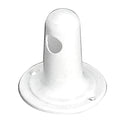 White plastic towel bar support