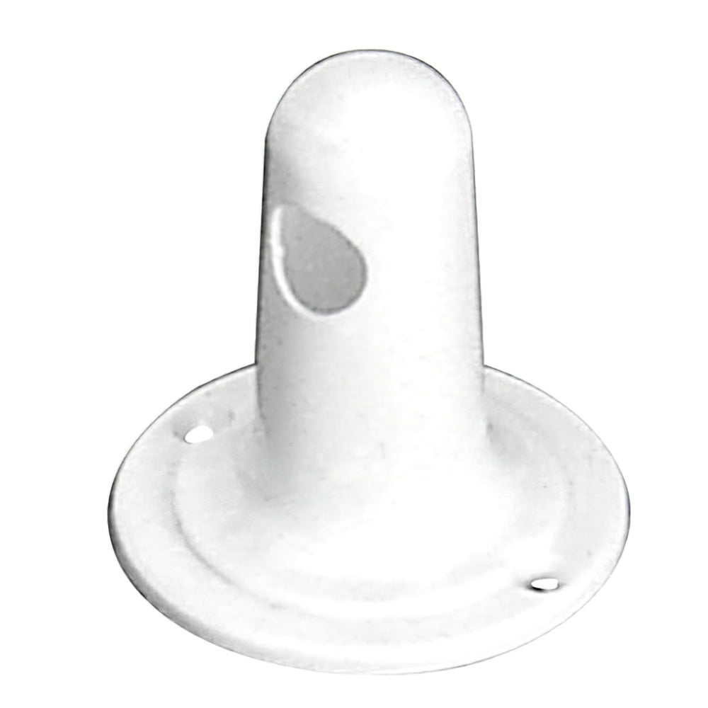 White plastic towel bar support