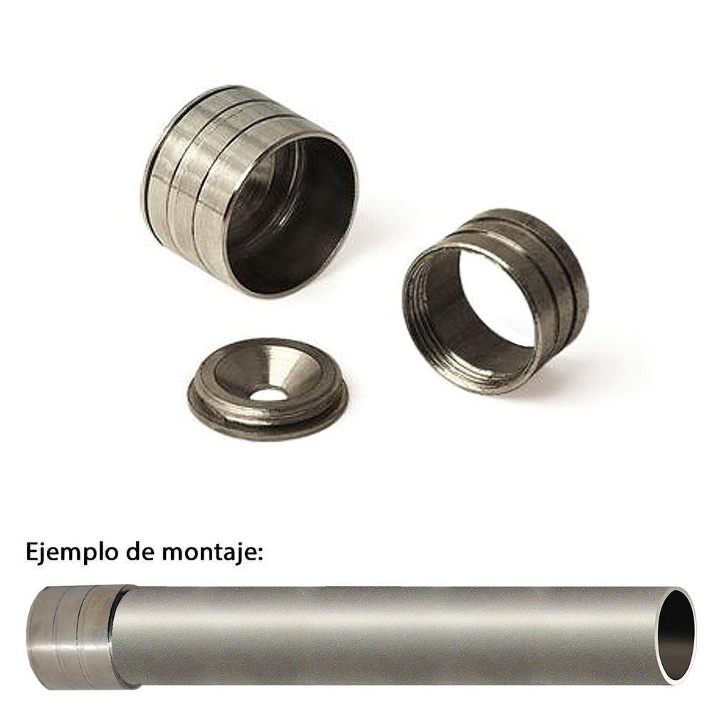 Wardrobe rod wall support ø 12 mm nickel-plated brass socket (chrome-plated)
