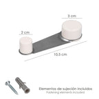 Batente de porta adesivo com suporte branco