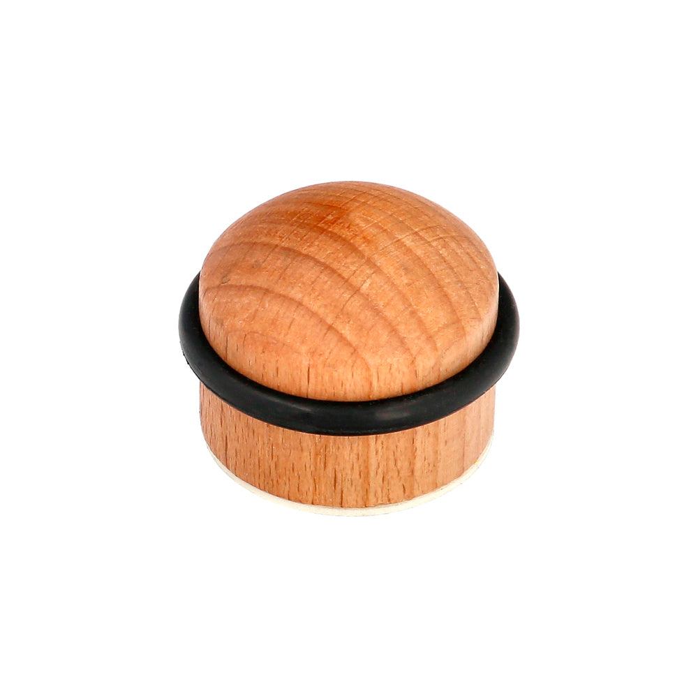 Tope puerta atornillable adhesivo madera redondo roble claro