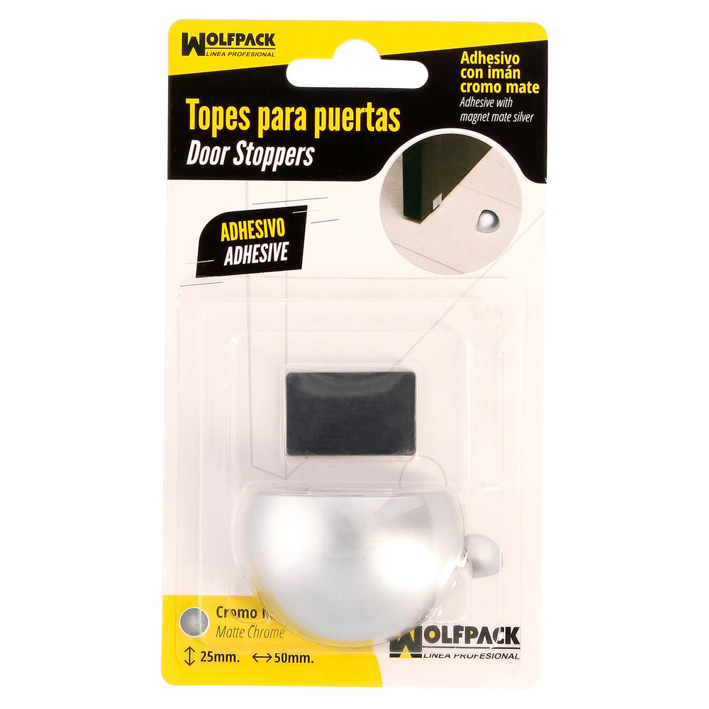 Magnetic Matte Chrome Adhesive Door Stop