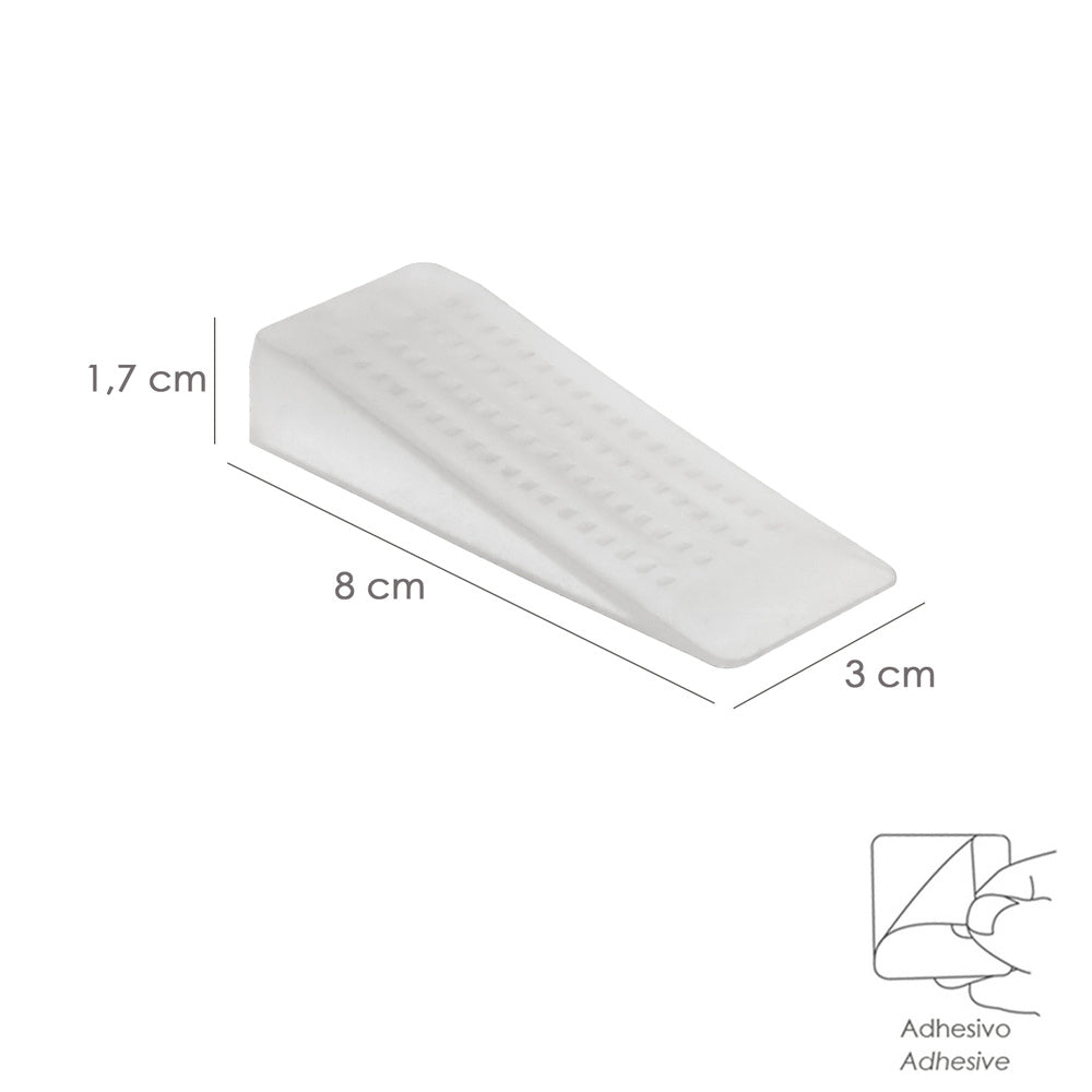 Transparent door wedges (blister pack of 2)