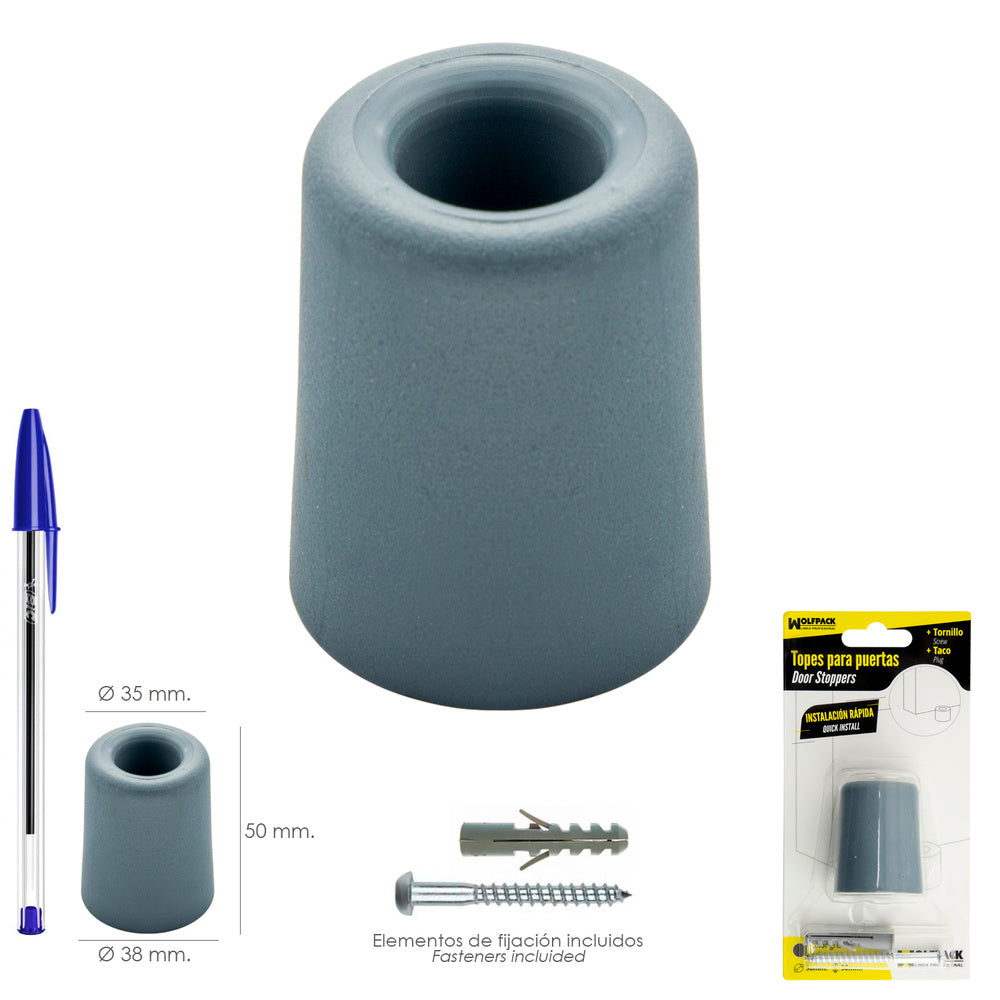 Large door stop extra strong cushioning ø 38 x 50 mm