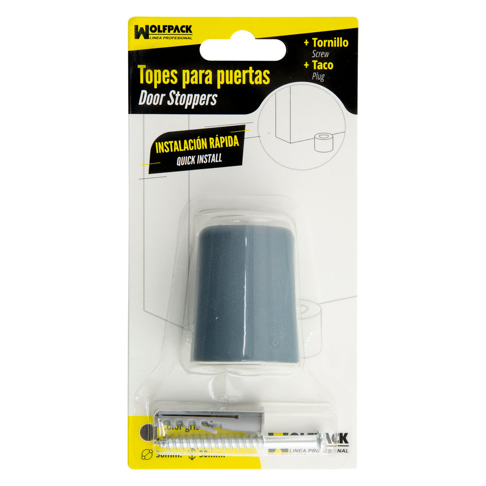 Large door stop extra strong cushioning ø 38 x 50 mm