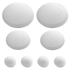 Topes adhesivos para paredes / puertas / ventanas / mobiliario 2 x ø 60 mm / 2 x 40 mm / 4 x 22 mm (blíster 8 piezas)
