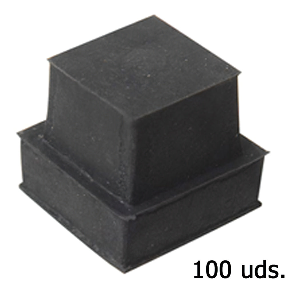 Contera goma cuadrada 23x23 mm bolsa 100 unidades