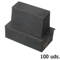 Contera goma rectangular 37 x 17 mm bolsa 100 unidades