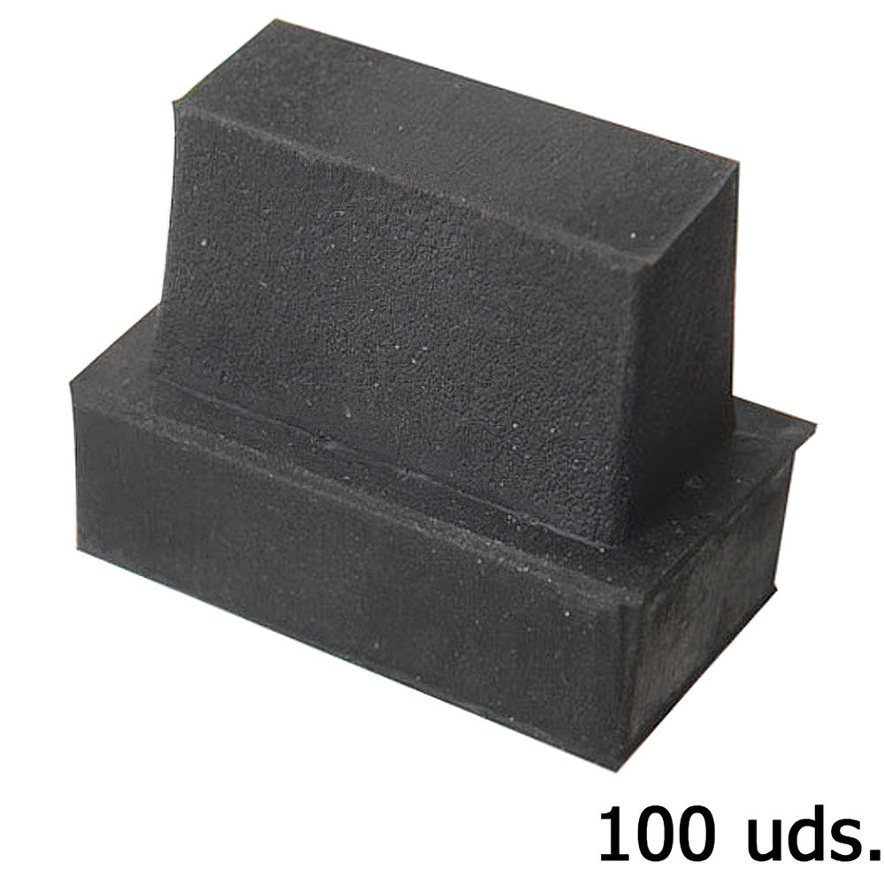 Contera goma rectangular 37 x 17 mm bolsa 100 unidades