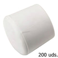Contera plástico redonda exterior blanca 28 mm bolsa 200 unidades