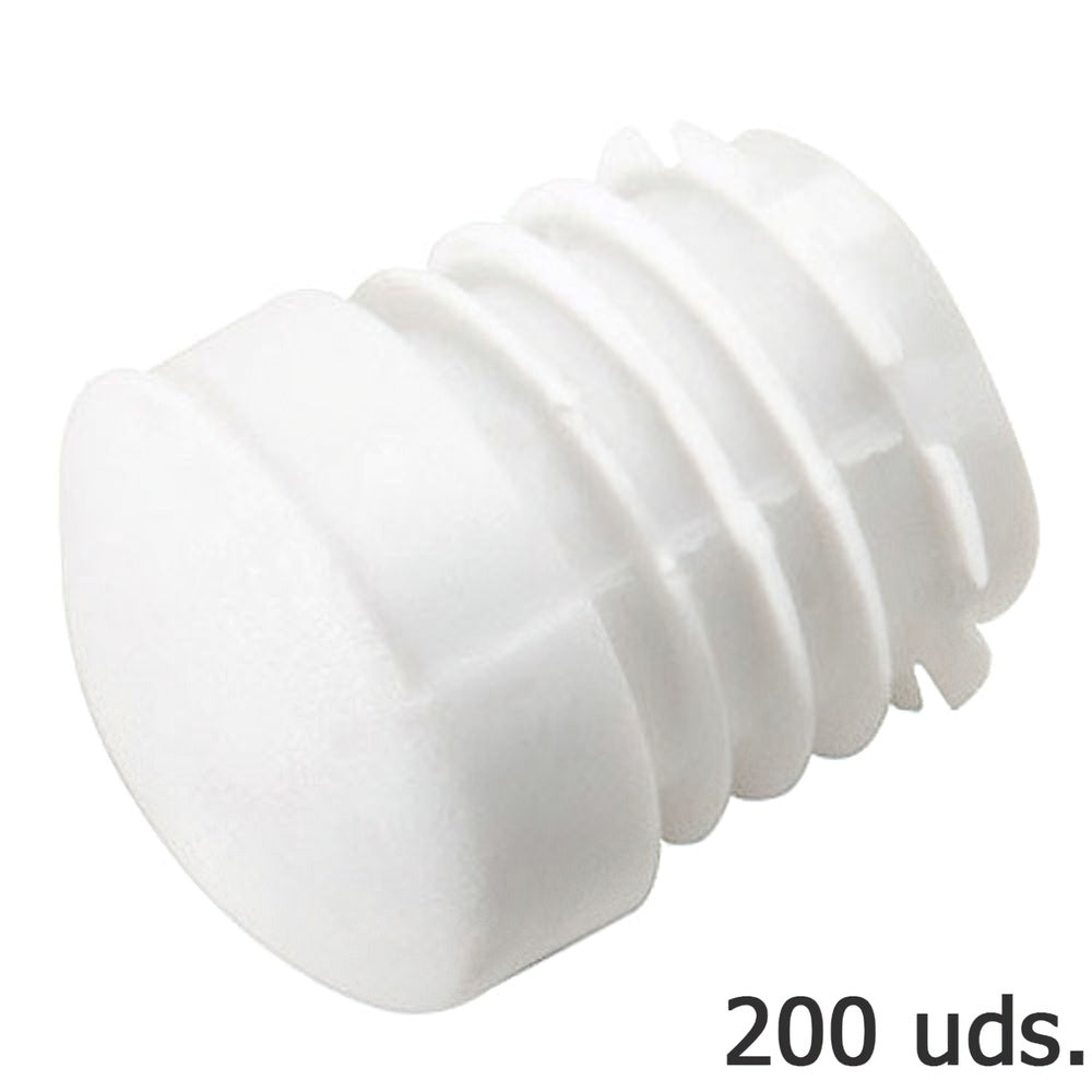 Contera plástico redonda interior blanca para tubo exterior ø 22 mm bolsa 200 unidades