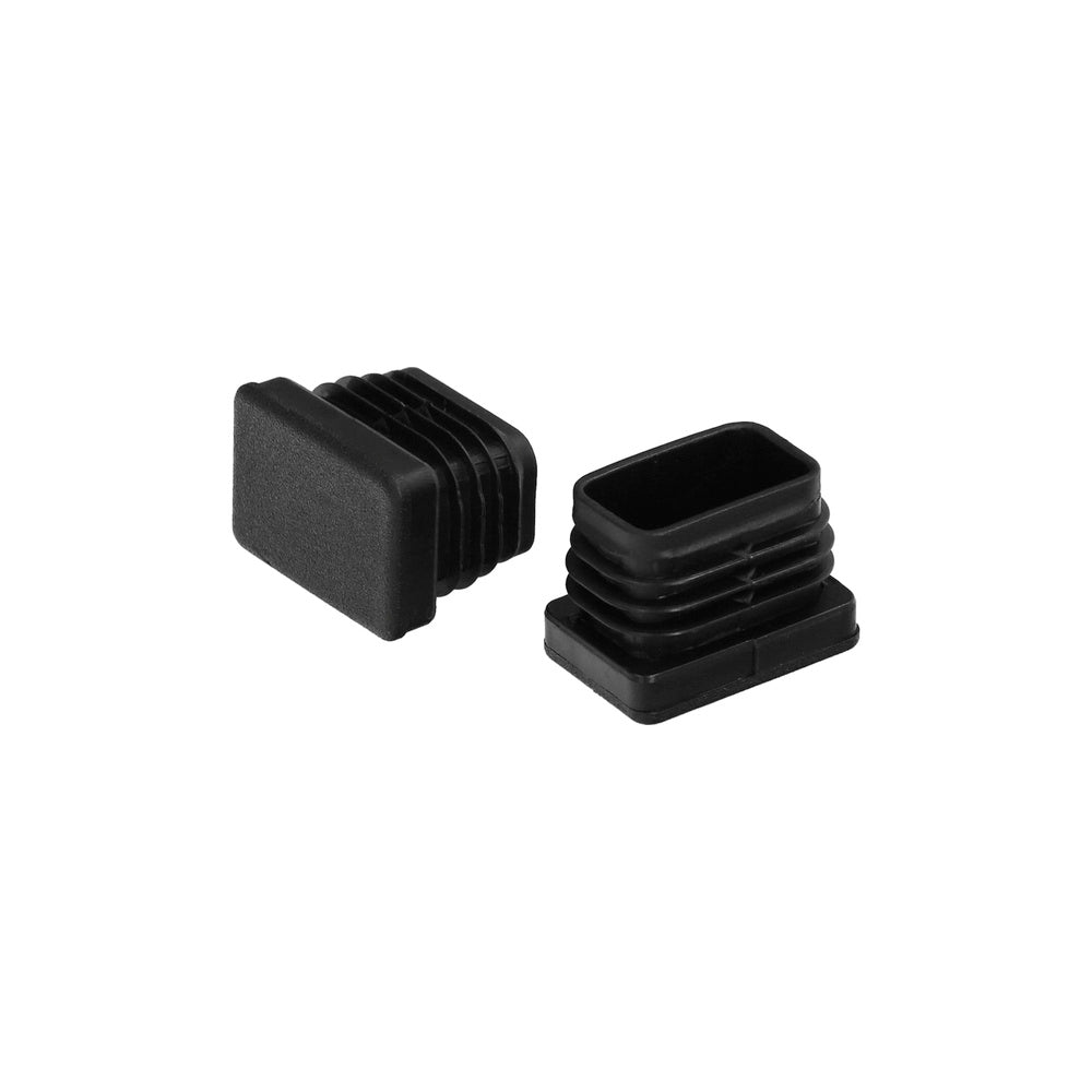 Contera plástico rectangular interior. Color negro 30x20 mm bolsa 200 unidades.
