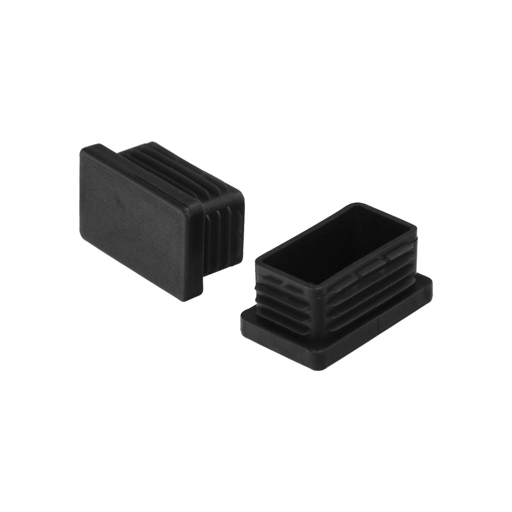 Contera plástico rectangular interior. Color negro 50x30 mm bolsa 100 unidades.