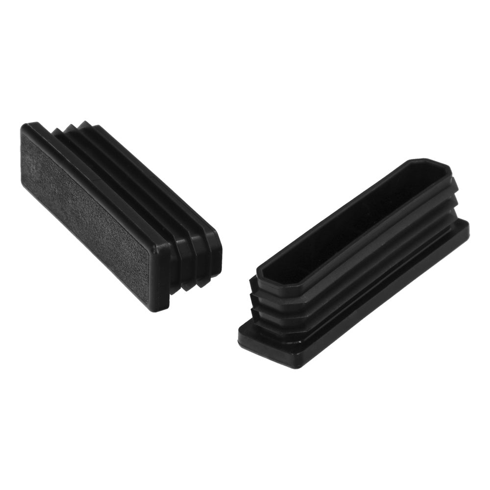 Contera plástico rectangular interior. Color negro 80x20 mm bolsa 100 unidades.
