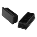 Contera plástico rectangular interior. Color negro 100x40 mm bolsa 25 unidades.