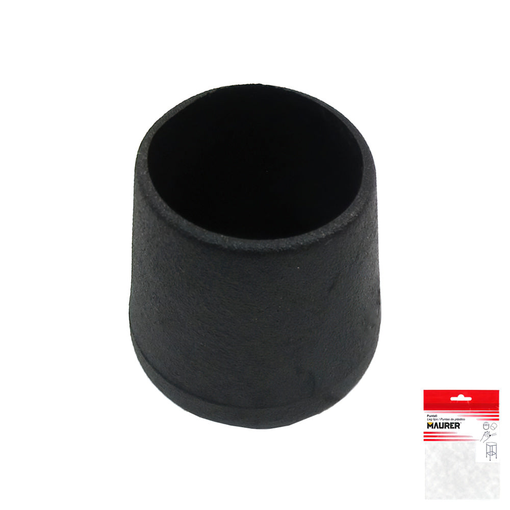 Black conical ferrule 20mm blister 4 pieces.
