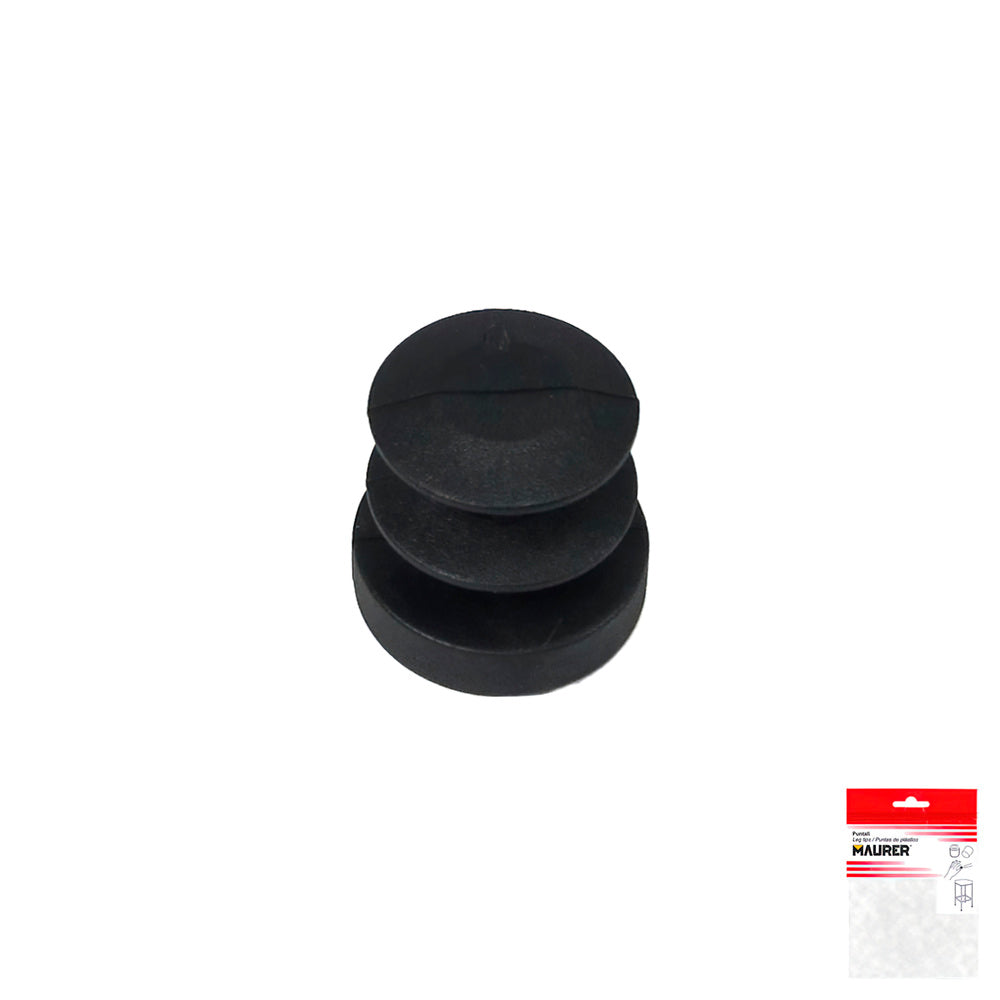 Black round internal ferrule 16mm blister 4 pieces.