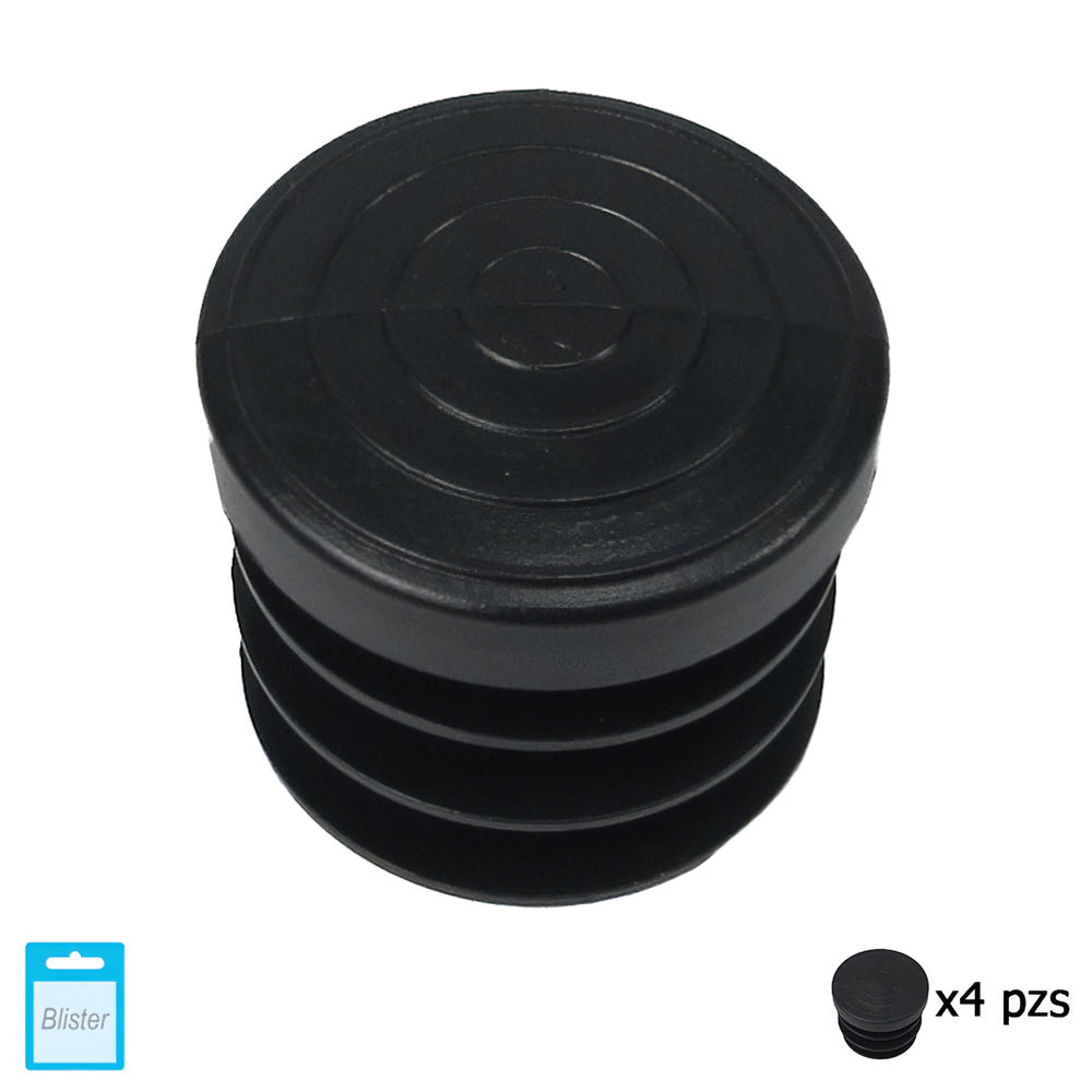 Black round inner ferrule 26mm blister 4 pieces.