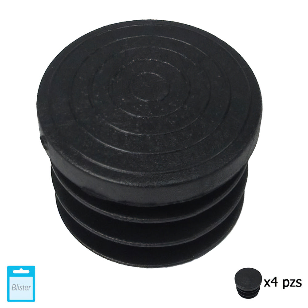 Black round inner stopper 32mm blister 4 pieces.