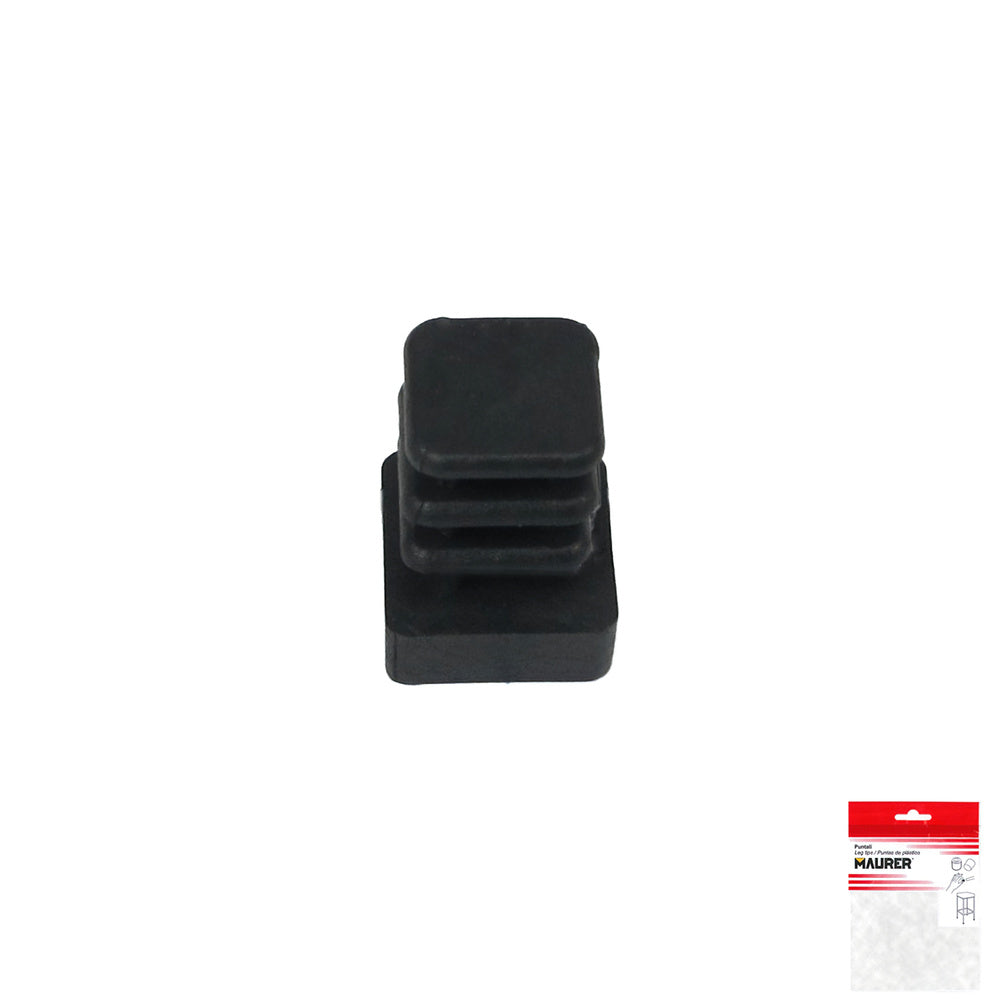 Black square internal ferrule 12x12 mm blister 4 pieces.