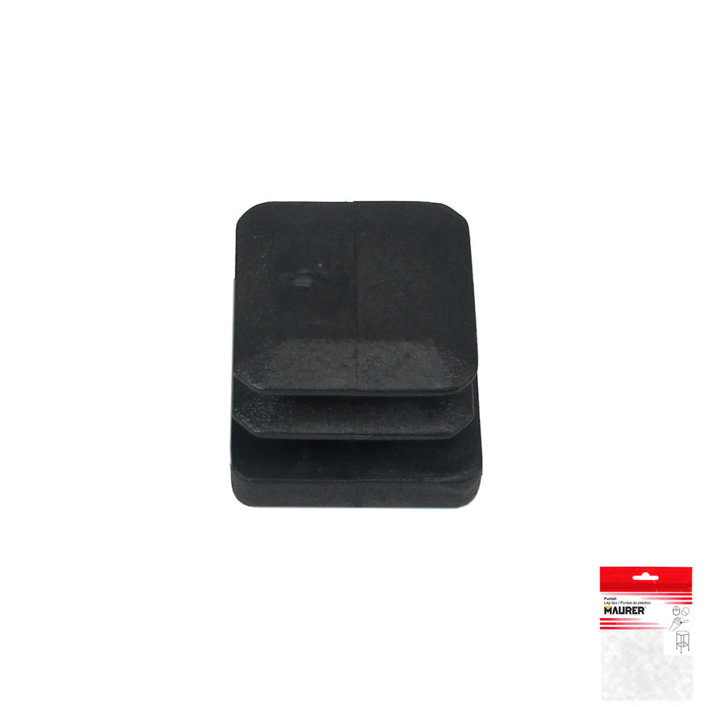 Black square internal ferrule 20x20 mm blister 4 pieces.