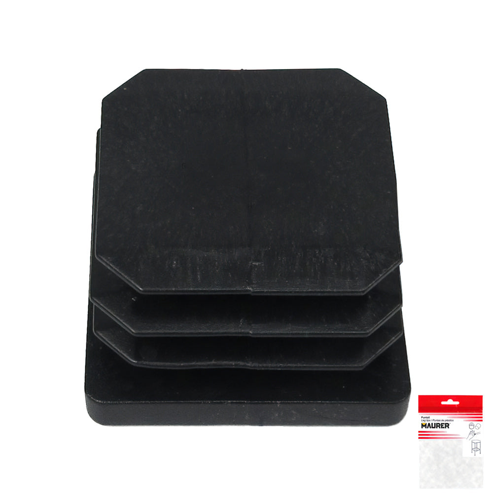 Black square inner cap 35x35 mm blister 4 pieces.