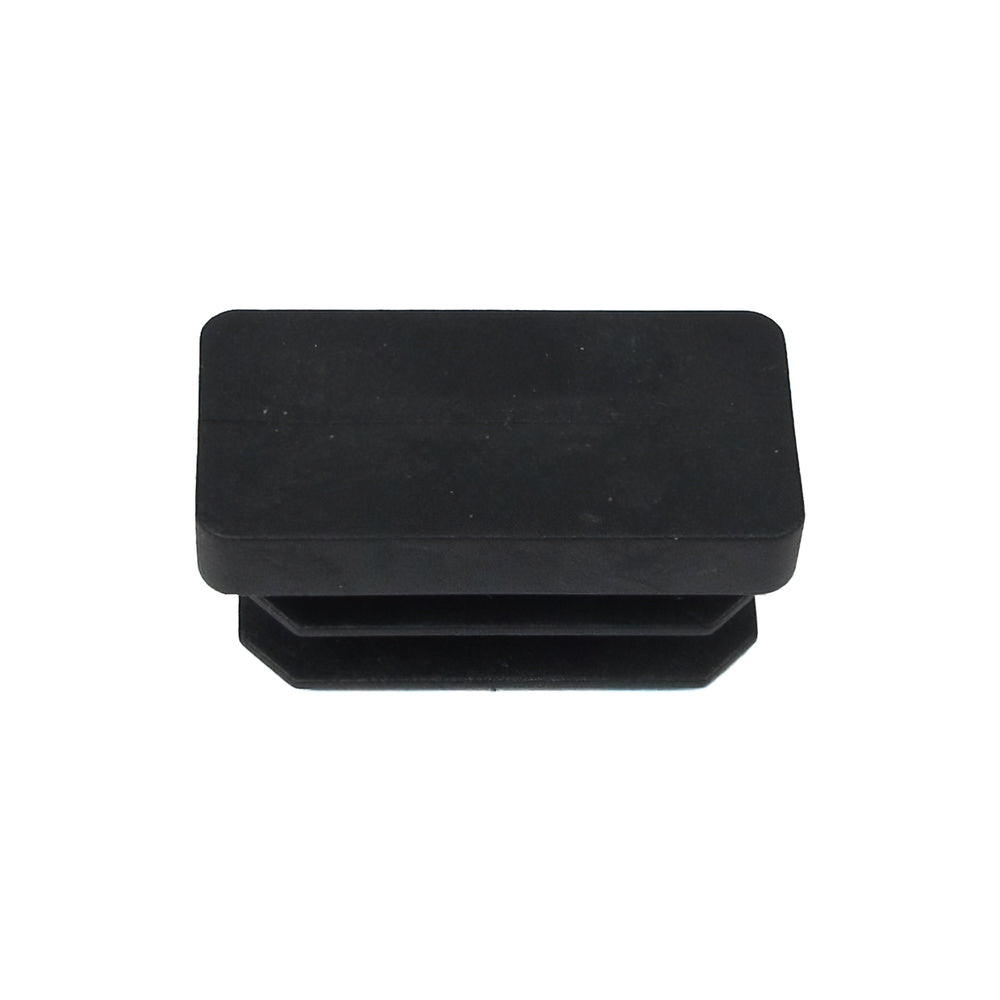 Black rectangular ferrule 15x30mm blister 4 pieces.