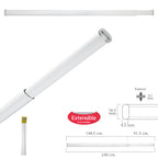 Barra visillo extensible 148.5/240 cm con muelle presión ajustable  (1 pieza)