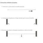 Extendable Net Curtain Rod 70/88 cm with support, without spring (2 pieces)