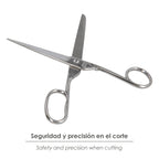 Tijera modista 8,0" / 205 mm. tijera de costura multifunción acero inoxidable ideal para cortar todo tipo de telas, manualidades