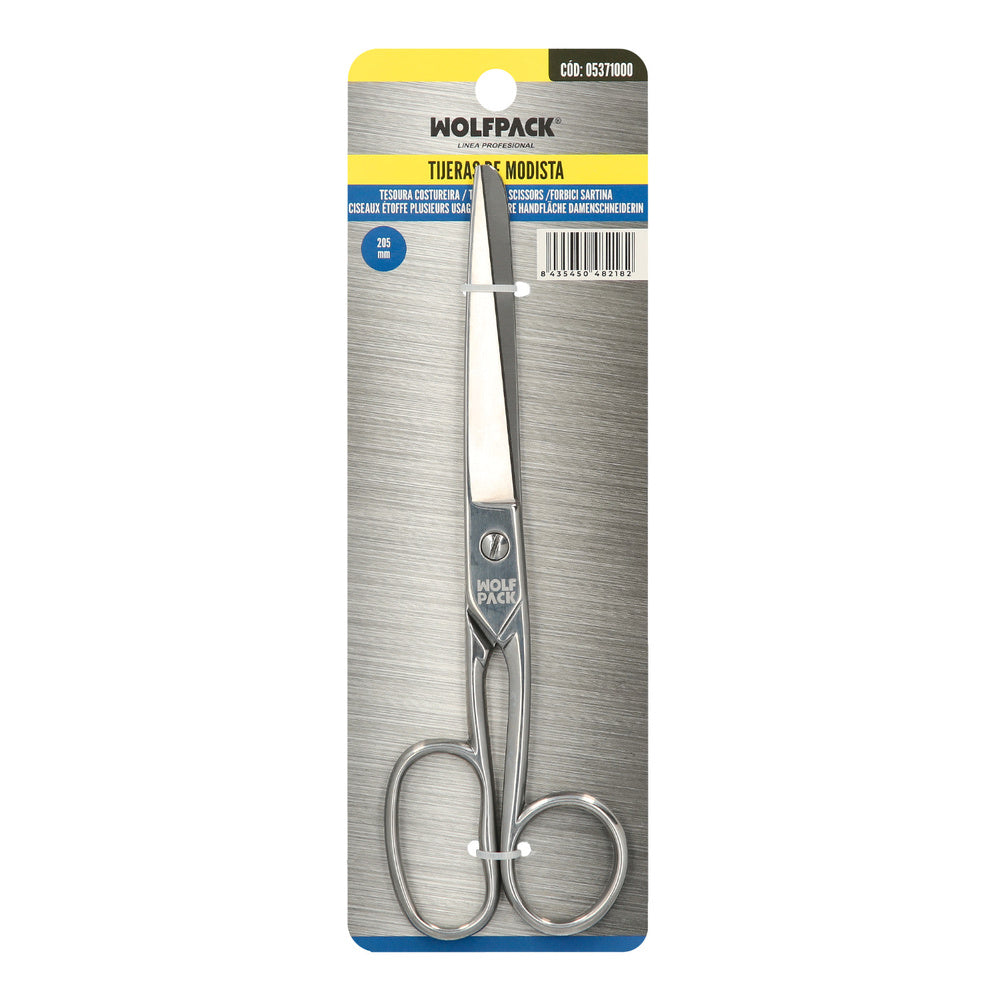 Tijera modista 8,0" / 205 mm. tijera de costura multifunción acero inoxidable ideal para cortar todo tipo de telas, manualidades