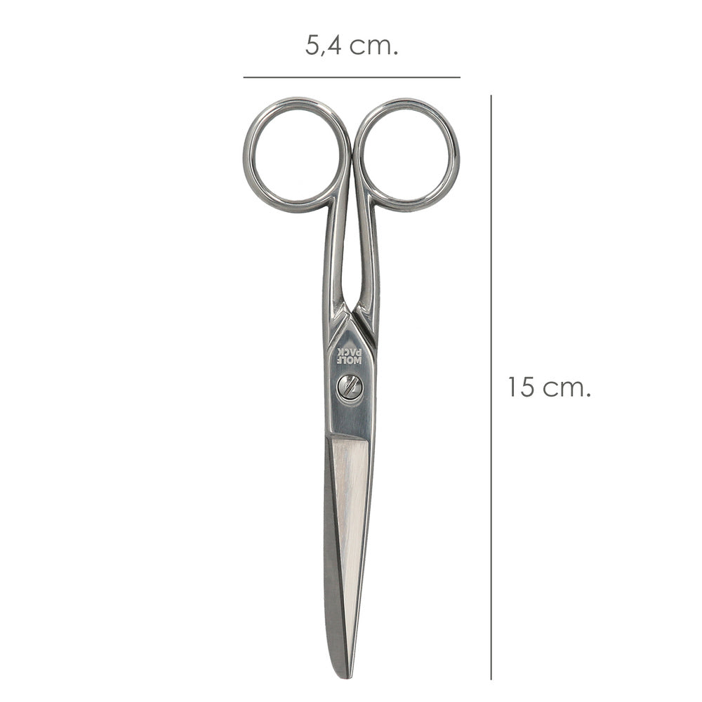 Tijera costura 6,0" / 150 mm. Tijera de costura multifunción acero inoxidable ideal para cortar todo tipo de telas, manualidades